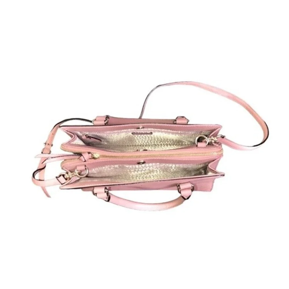Kate Spade Mulberry Street Lise Satchel Rose Leather Convertible Crossbody Bag